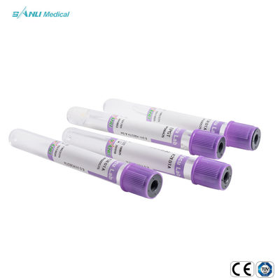 डिस्पोजेबल सीई स्वीकृत पीईटी / ग्लास K2 / K3 EDTA वैक्यूम ट्यूब 3-9ml