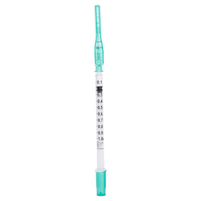 डिस्पोजेबल बाँझ सुरक्षा चिकित्सा धमनी रक्त संग्रह सिरिंज 1ml / 3ml 21G 22G