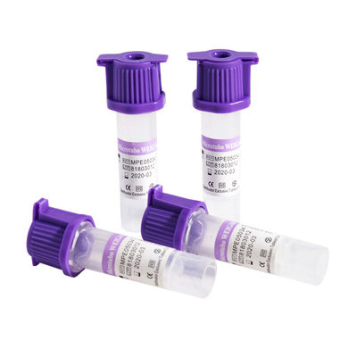 K2EDTA मेडिकल माइक्रो ब्लड कलेक्शन ट्यूब 8x45mm 0.25 0.5ml