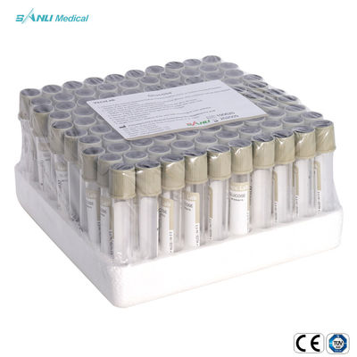 SANLI 4ml वैक्यूम रक्त संग्रह ट्यूब ग्लूकोज के लिए सोडियम फ्लोराइड ट्यूब