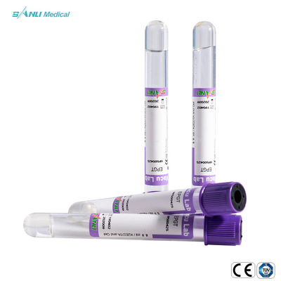 ISO9001 K2 EDTA रक्त संग्रह ट्यूब GEL . के साथ पर्पल टॉप