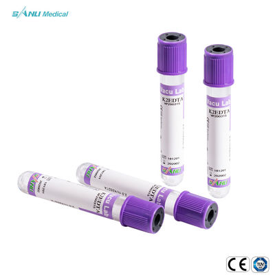 ISO9001 ग्लास रक्त संग्रह ट्यूब 5ml लैवेंडर टॉप EDTA ट्यूब