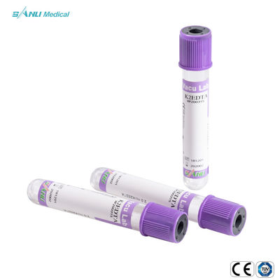 ISO9001 ग्लास रक्त संग्रह ट्यूब 5ml लैवेंडर टॉप EDTA ट्यूब