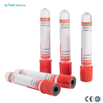 रेड टॉप 3ml ग्लास ब्लड कलेक्शन ट्यूब वैक्यूम क्लॉट एक्टिवेटर ट्यूब