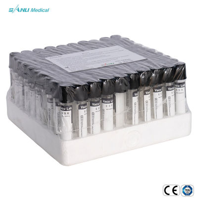 13x75mm वैक्यूम ब्लड कलेक्शन ट्यूब ESR 0.129mol/L सोडियम साइट्रेट के साथ