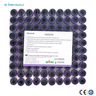 सीई स्वीकृत प्लास्टिक रक्त संग्रह ट्यूब पीईटी 13x75mm K2