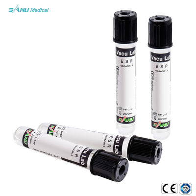 ब्लैक टॉप एरिथ्रोसाइट सेडिमेंटेशन रेट ट्यूब 13x75mm 1.6ml स्टेराइल
