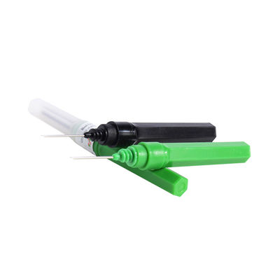 ग्रीन एसेप्सिस रक्त संग्रह सुई ISO9001 21G 1 '' 0.8x25mm