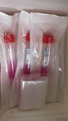 RNAse फ्री वायरल ट्रांसपोर्ट मीडियम 3ml वायरल ट्रांसपोर्ट ट्यूब स्वाब के साथ