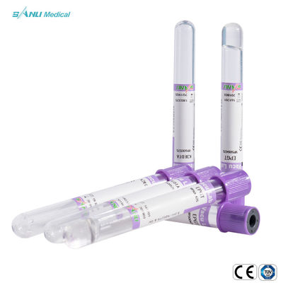 वैक्यूम रक्त संग्रह ट्यूब EDTA 8ml 10ml पीईटी सामग्री
