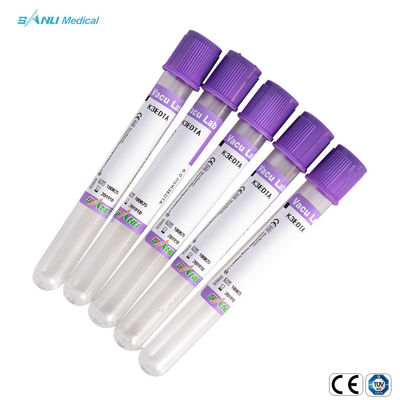 वैक्यूम रक्त संग्रह ट्यूब EDTA 8ml 10ml पीईटी सामग्री
