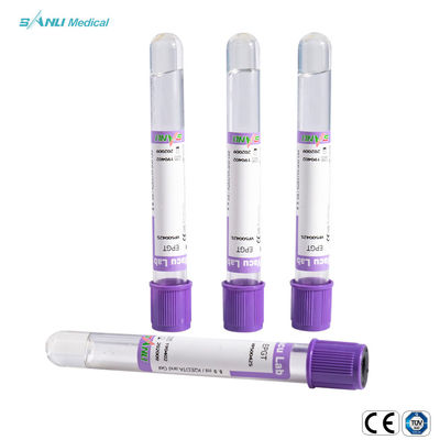 चिकित्सा परीक्षा के लिए ISO9001 EDTA वैक्यूम ट्यूब 2ml 3ml पीईटी सामग्री