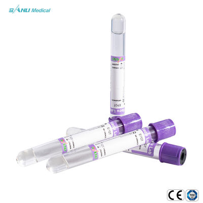 चिकित्सा परीक्षा के लिए ISO9001 EDTA वैक्यूम ट्यूब 2ml 3ml पीईटी सामग्री