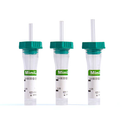 डिस्पोजेबल मेडिकल माइक्रो ब्लड कलेक्शन ट्यूब 0.5ml ISO13485 8x45mm