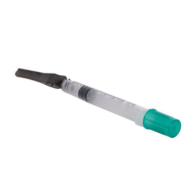 बाँझ सुरक्षा चिकित्सा धमनी रक्त संग्रह सिरिंज डिस्पोजेबल 3ml 22G